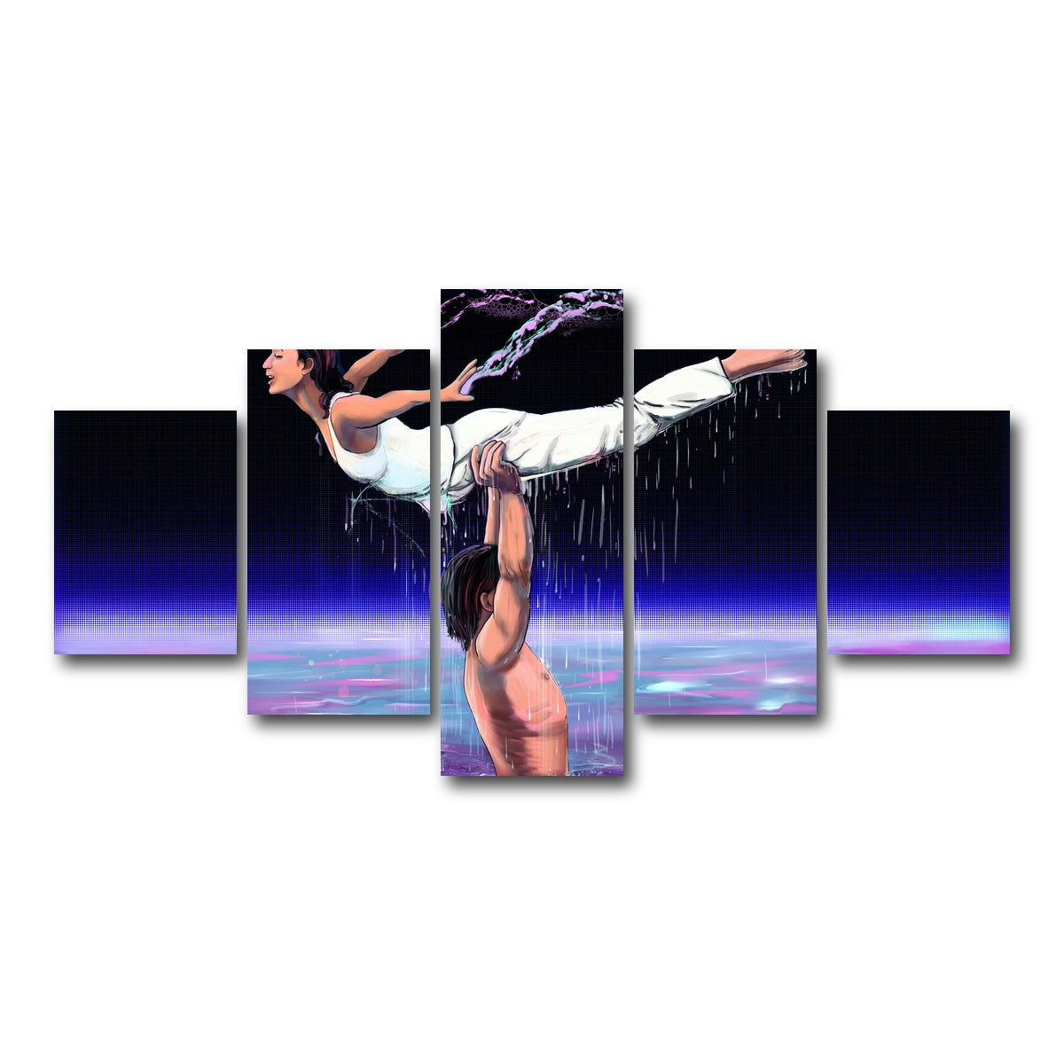 AUTO-MOCKUP WHITE | abstract dirty dancing | 5 Piece | Gallery Wrap Canvas | group=5_short