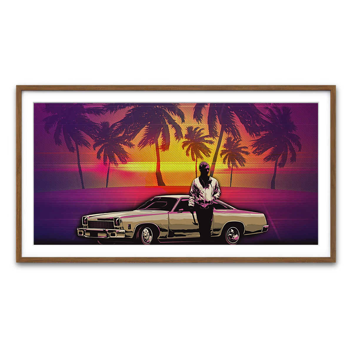 Framed Print 2x1 Walnut