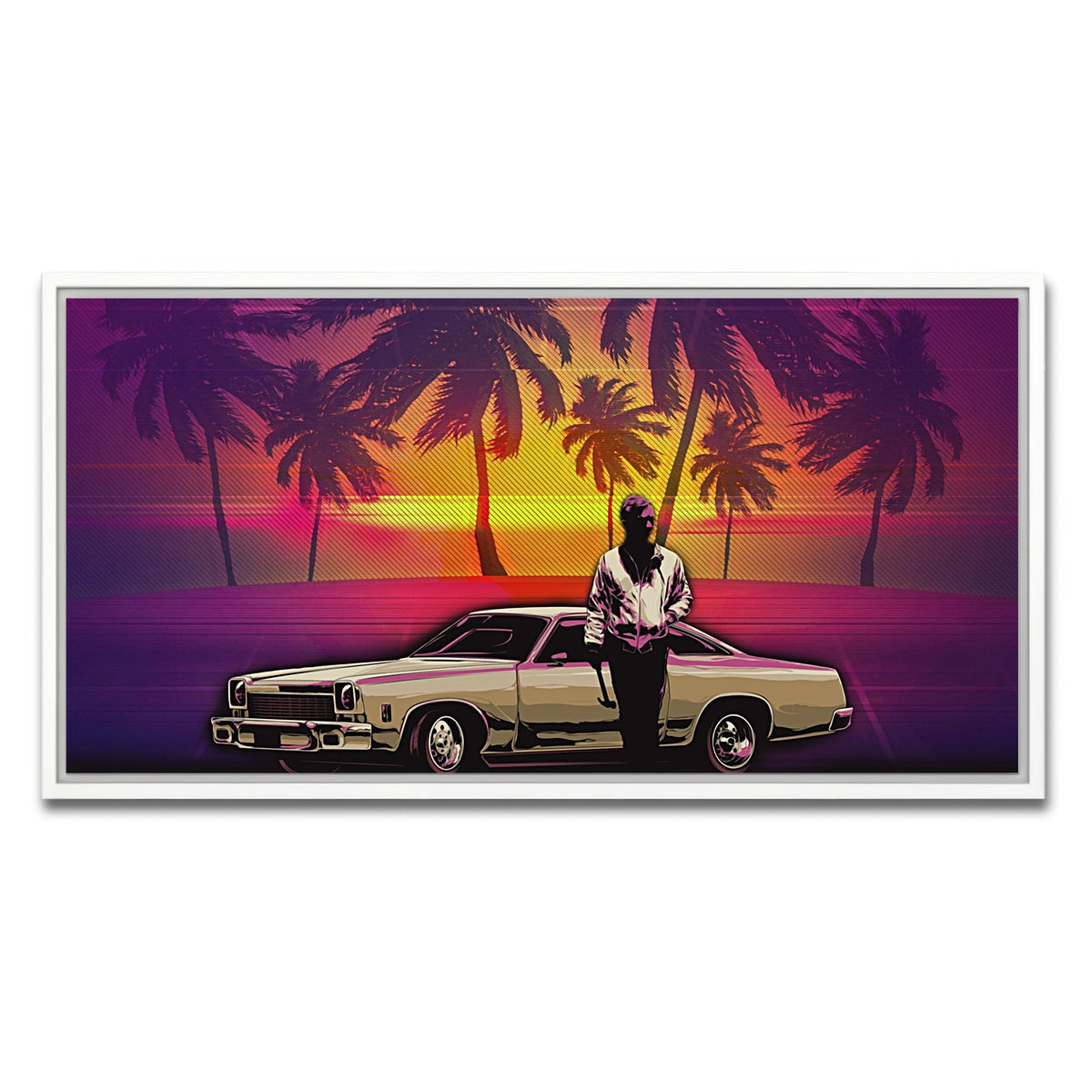 AUTO-MOCKUP WHITE | abstract drive | 1 Piece | White Framed Canvas | group=2x1