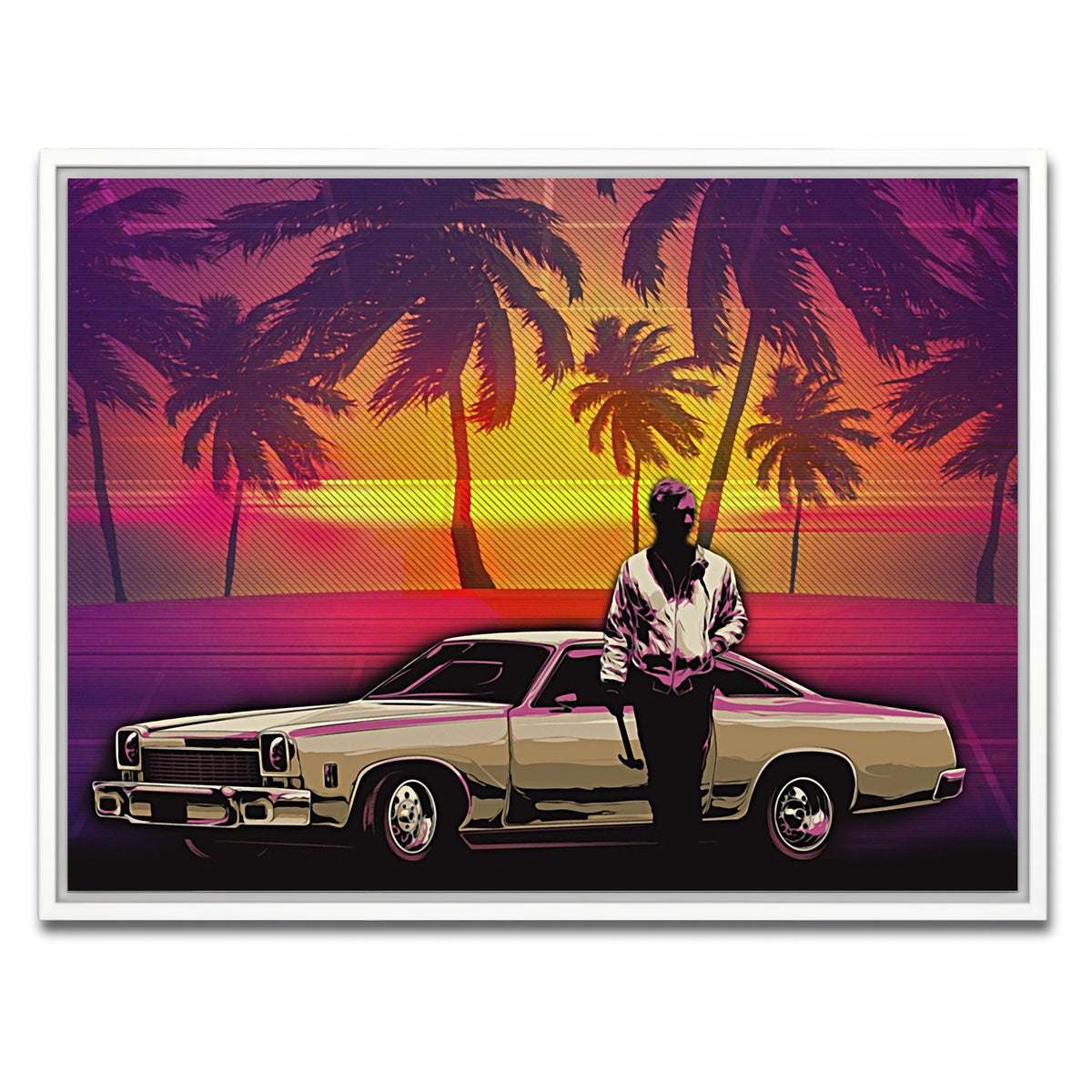 AUTO-MOCKUP WHITE | abstract drive | 1 Piece | White Framed Canvas | group=4x3