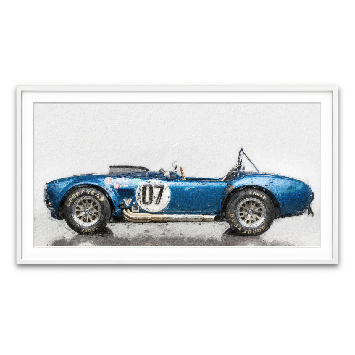 Framed Print 2x1 White