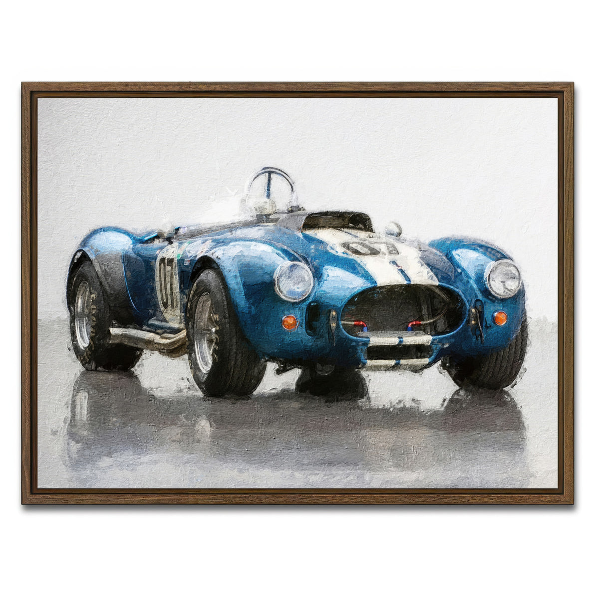 AUTO-MOCKUP WHITE | ac cobra 5 | 1 Piece | Walnut Framed Canvas | group=4x3