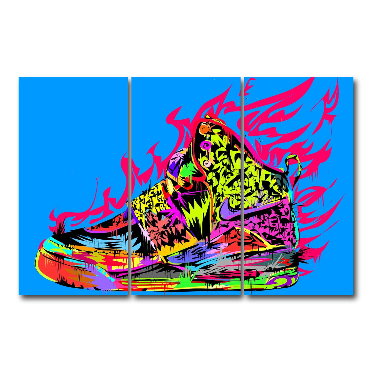 AUTO-MOCKUP WHITE | air yeezy | 3 Piece | Gallery Wrap Canvas | group=12x24