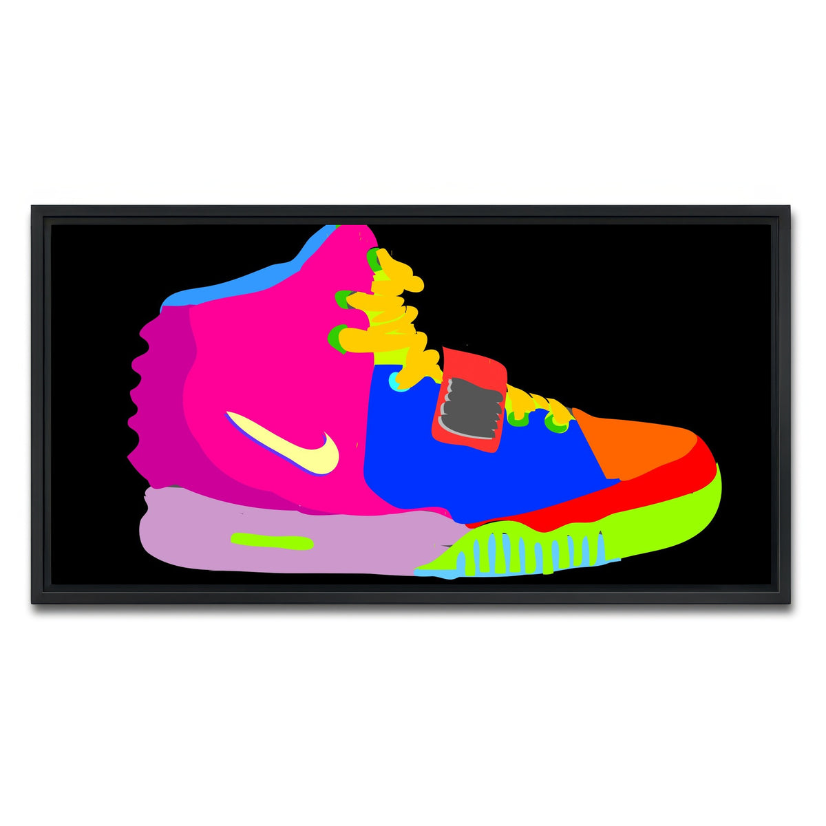 AUTO-MOCKUP WHITE | air yeezy and them | 1 Piece | Black Framed Canvas | group=2x1