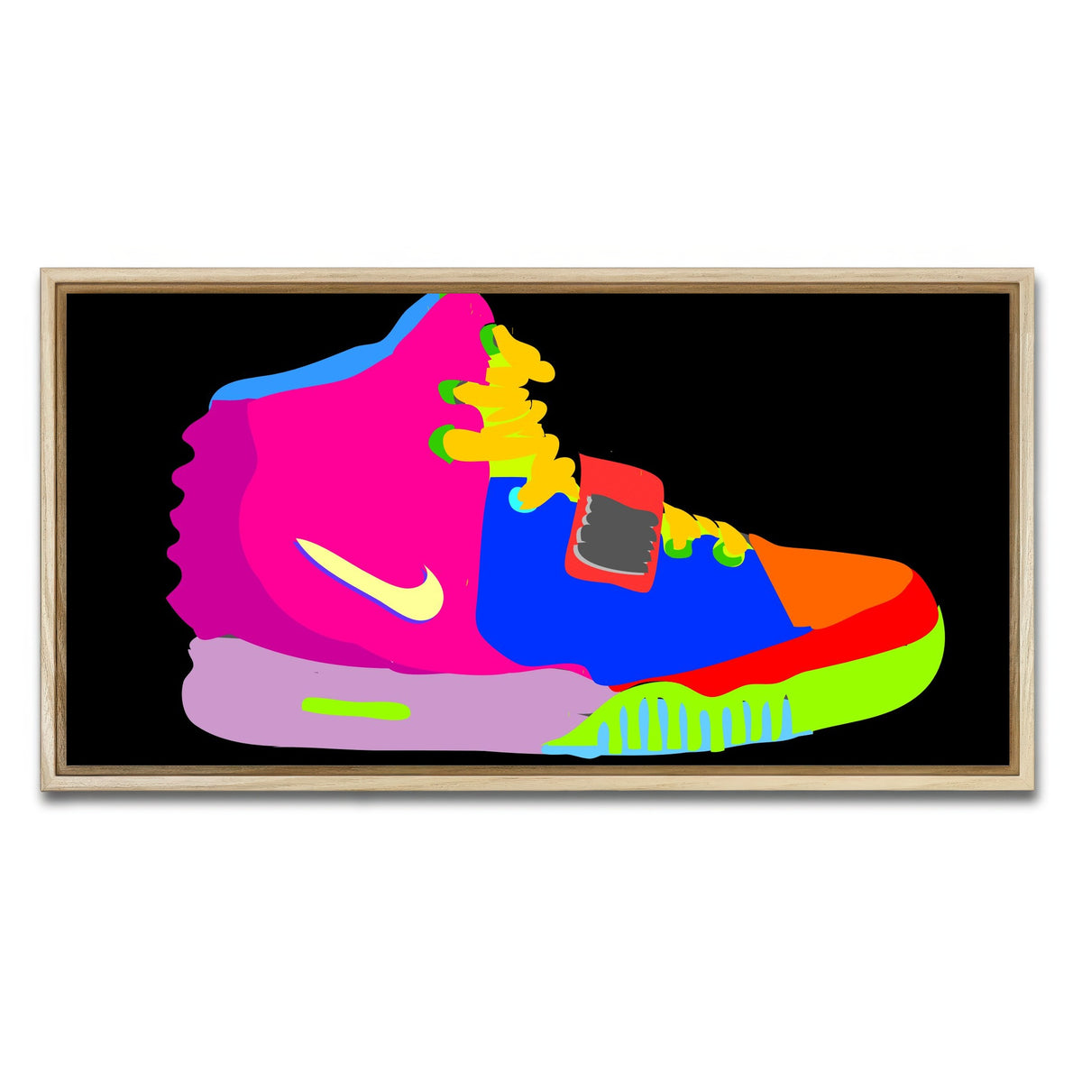 AUTO-MOCKUP WHITE | air yeezy and them | 1 Piece | Natural Framed Canvas | group=2x1