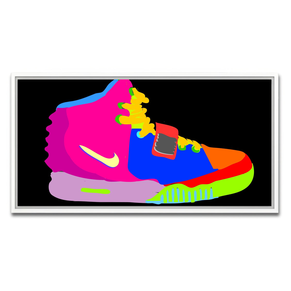 AUTO-MOCKUP WHITE | air yeezy and them | 1 Piece | White Framed Canvas | group=2x1