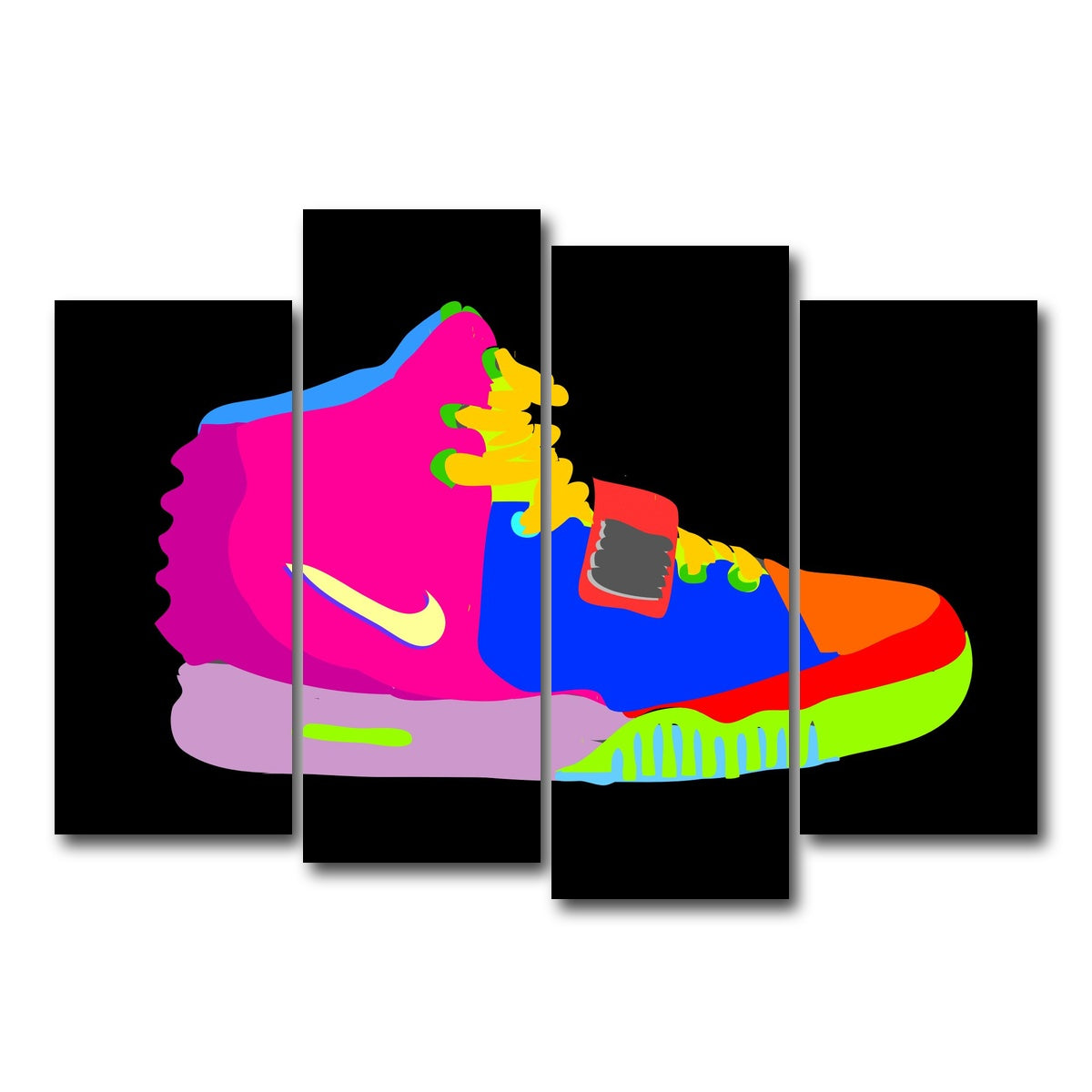 AUTO-MOCKUP WHITE | air yeezy and them | 4 Piece | Gallery Wrap Canvas | group=4_normal