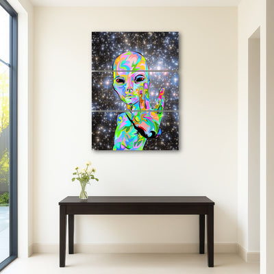 AUTO-MOCKUP ROOM | Alien Peace Wall Art
