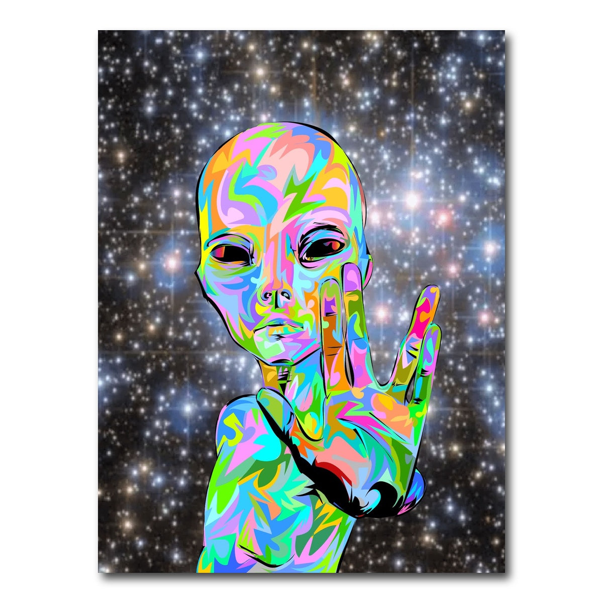 AUTO-MOCKUP WHITE | alien peace | 1 Piece | Gallery Wrap Canvas | group=3x4