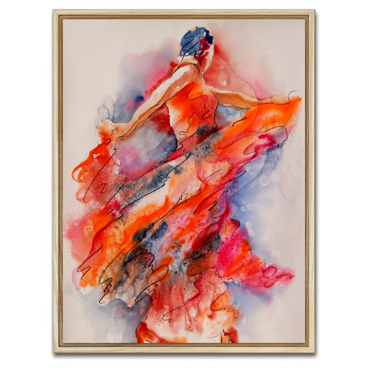 AUTO-MOCKUP WHITE | allure of the flamenco | 1 Piece | Natural Framed Canvas | group=3x4