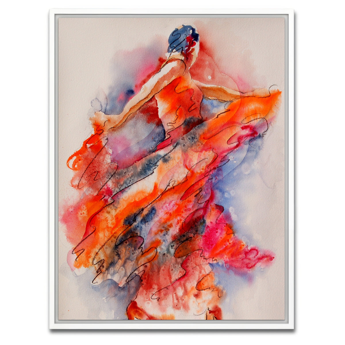 AUTO-MOCKUP WHITE | allure of the flamenco | 1 Piece | White Framed Canvas | group=3x4