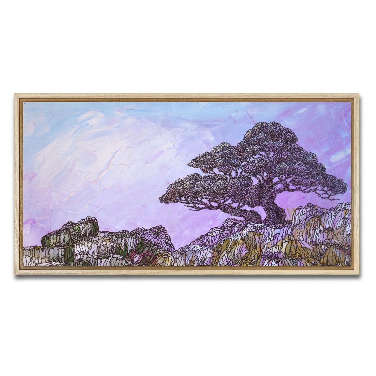 AUTO-MOCKUP WHITE | alone but undesperate | 1 Piece | Natural Framed Canvas | group=2x1