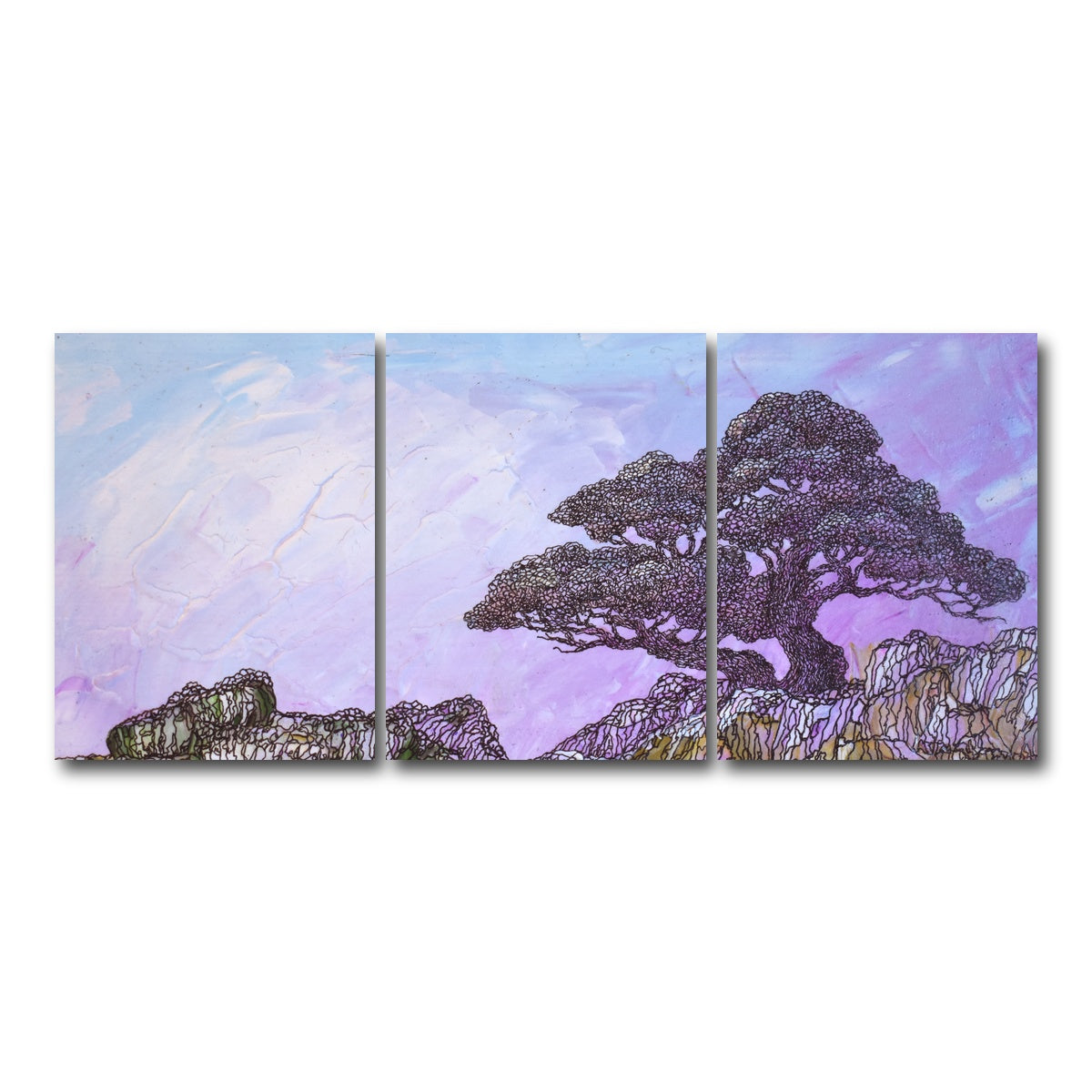 AUTO-MOCKUP WHITE | alone but undesperate | 3 Piece | Gallery Wrap Canvas | group=18x24