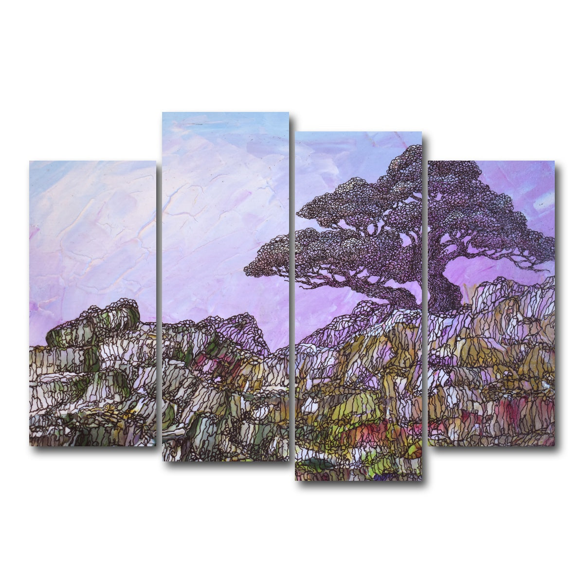 AUTO-MOCKUP WHITE | alone but undesperate | 4 Piece | Gallery Wrap Canvas | group=4_normal