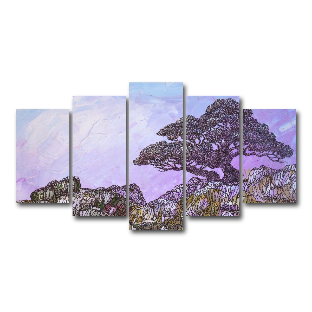 AUTO-MOCKUP WHITE | alone but undesperate | 5 Piece | Gallery Wrap Canvas | group=5_normal