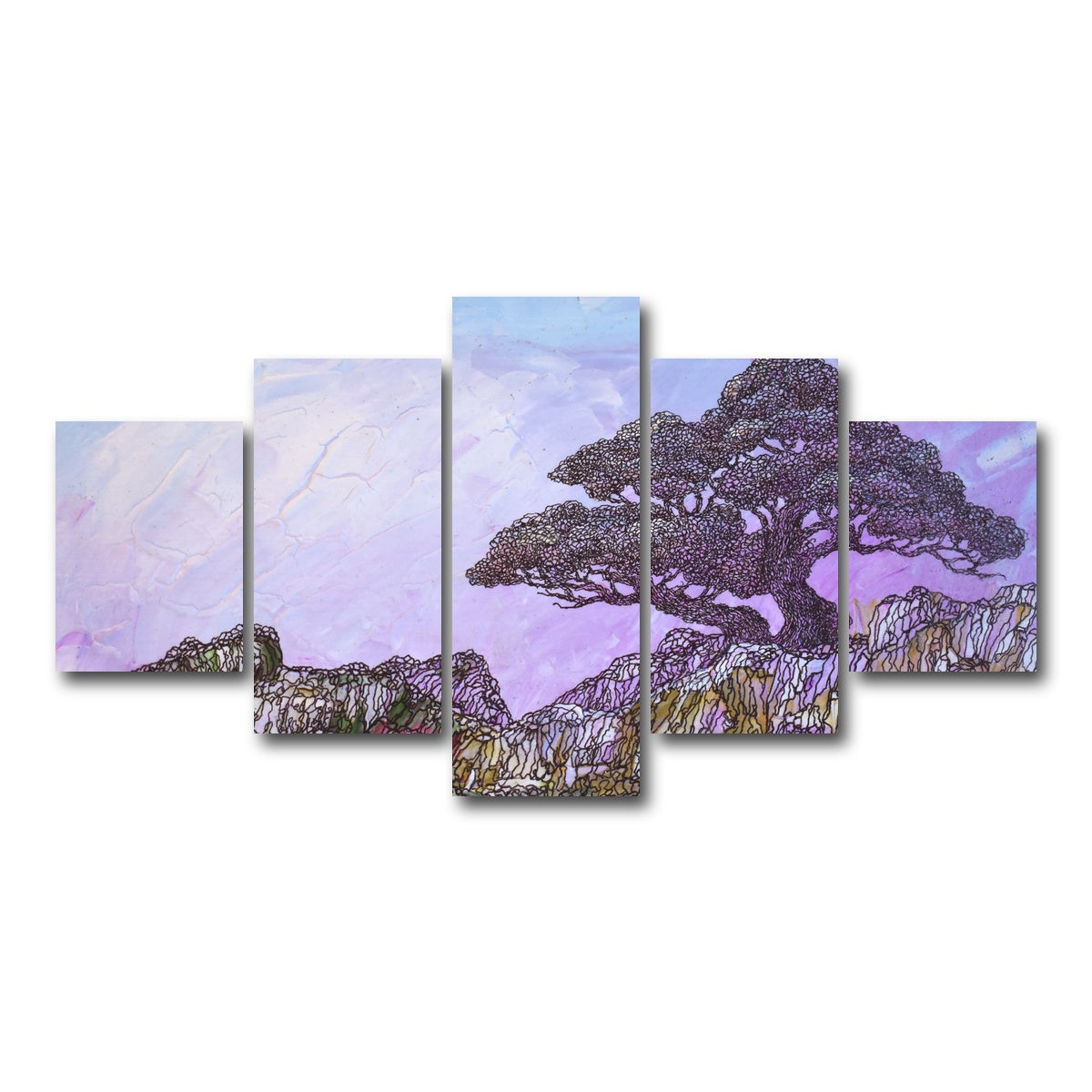 AUTO-MOCKUP WHITE | alone but undesperate | 5 Piece | Gallery Wrap Canvas | group=5_short