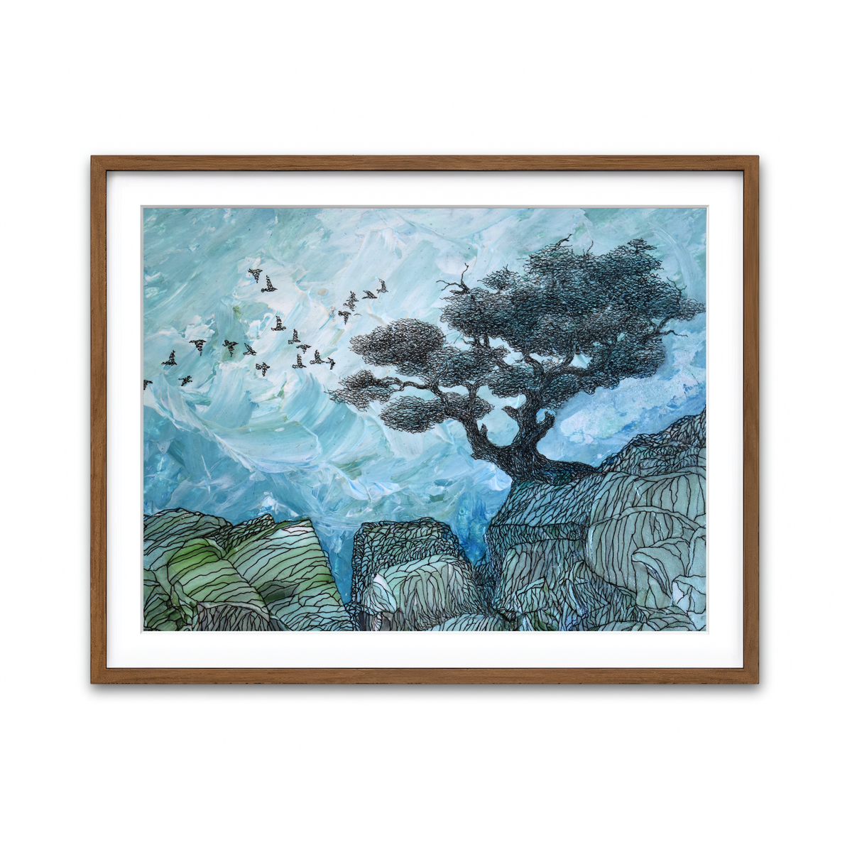 Framed Print 4x3 Walnut