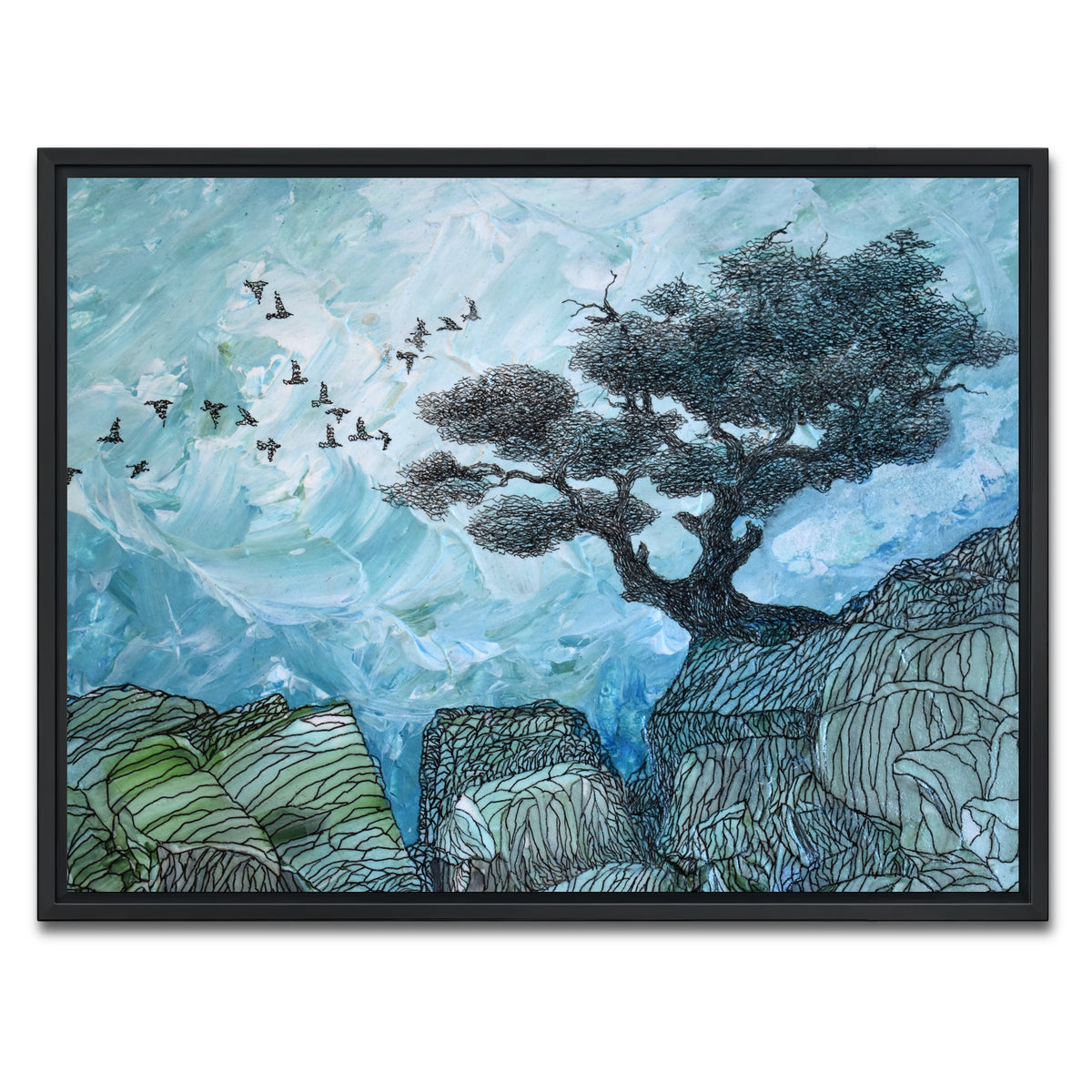 AUTO-MOCKUP WHITE | alone, content | 1 Piece | Black Framed Canvas | group=4x3