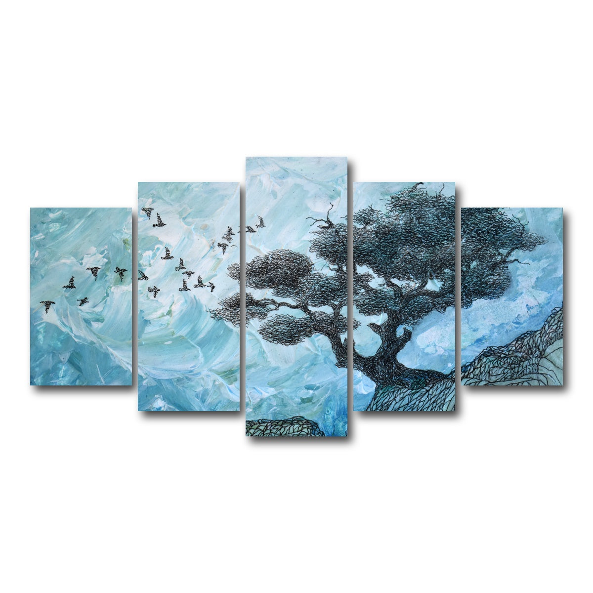 AUTO-MOCKUP WHITE | alone, content | 5 Piece | Gallery Wrap Canvas | group=5_normal