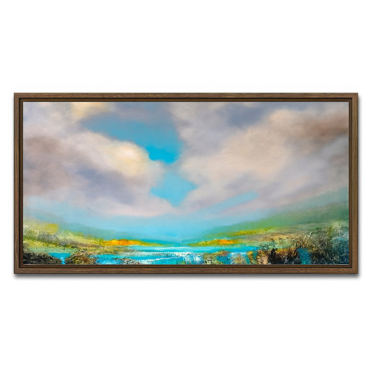 AUTO-MOCKUP WHITE | am wasserfall | 1 Piece | Walnut Framed Canvas | group=2x1