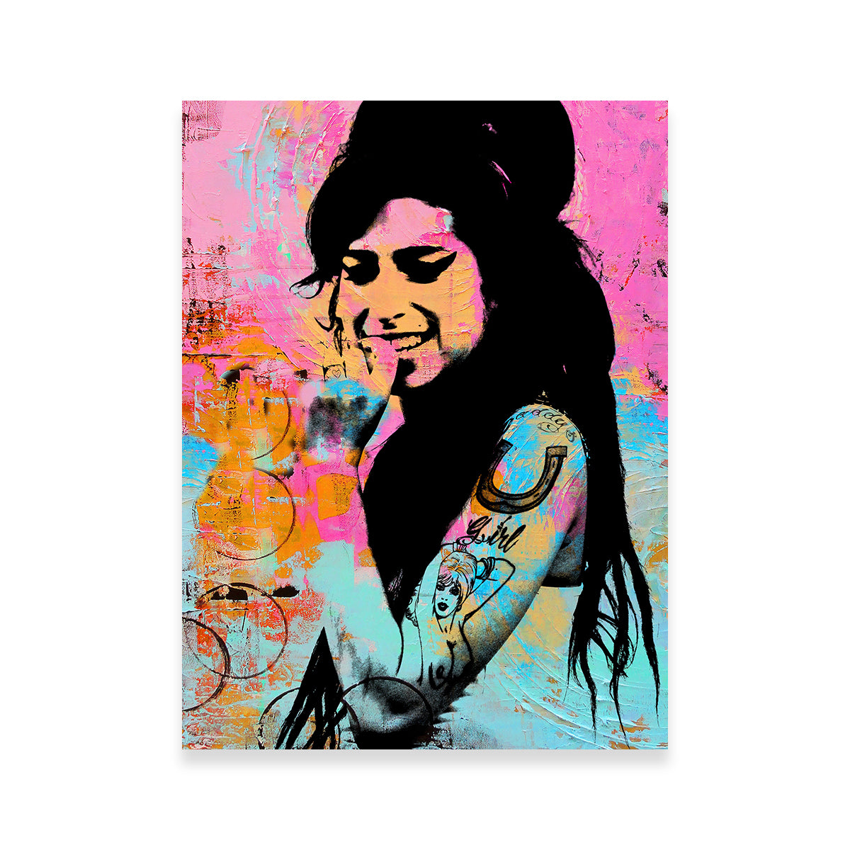 Amy Winehouse Circles Wall Art