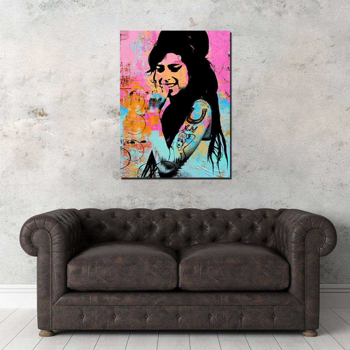 Amy Winehouse Circles Wall Art