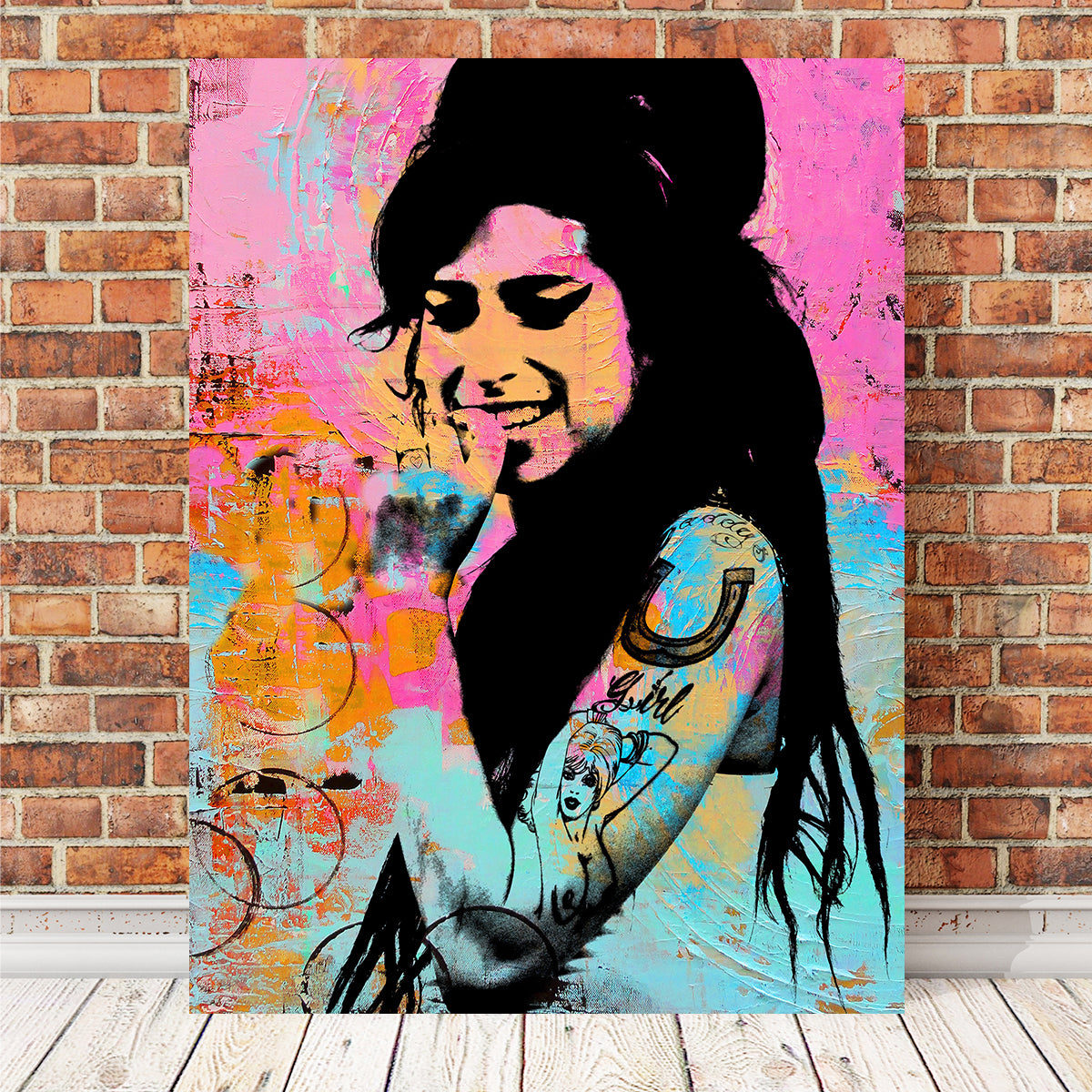 Amy Winehouse Circles Wall Art