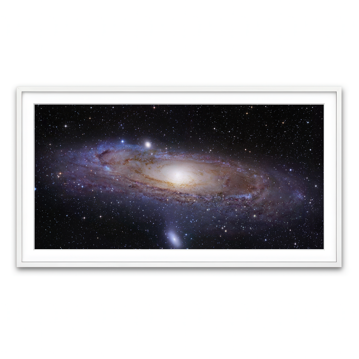 Framed Print 2x1 White