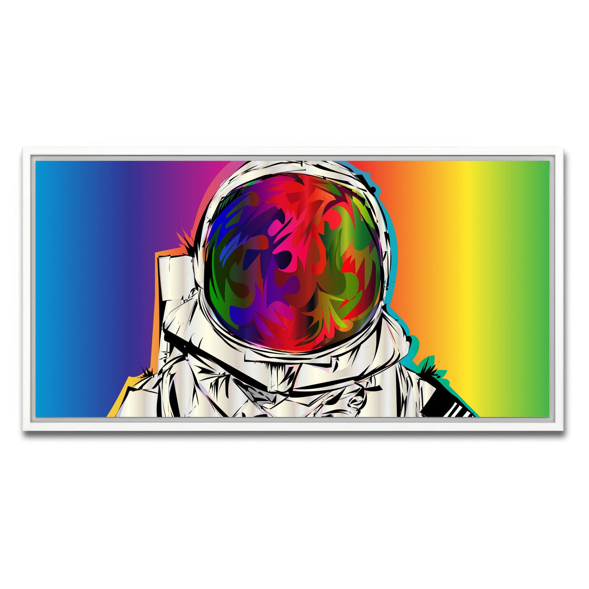 AUTO-MOCKUP WHITE | astronaut | 1 Piece | White Framed Canvas | group=2x1