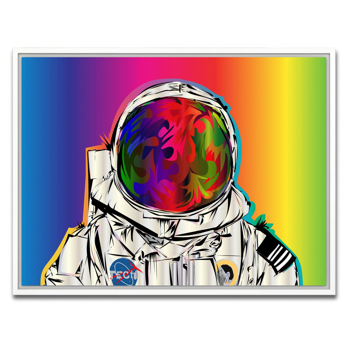 AUTO-MOCKUP WHITE | astronaut | 1 Piece | White Framed Canvas | group=4x3