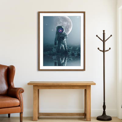 AUTO-MOCKUP ROOM | Astronaut Alone Wall Art