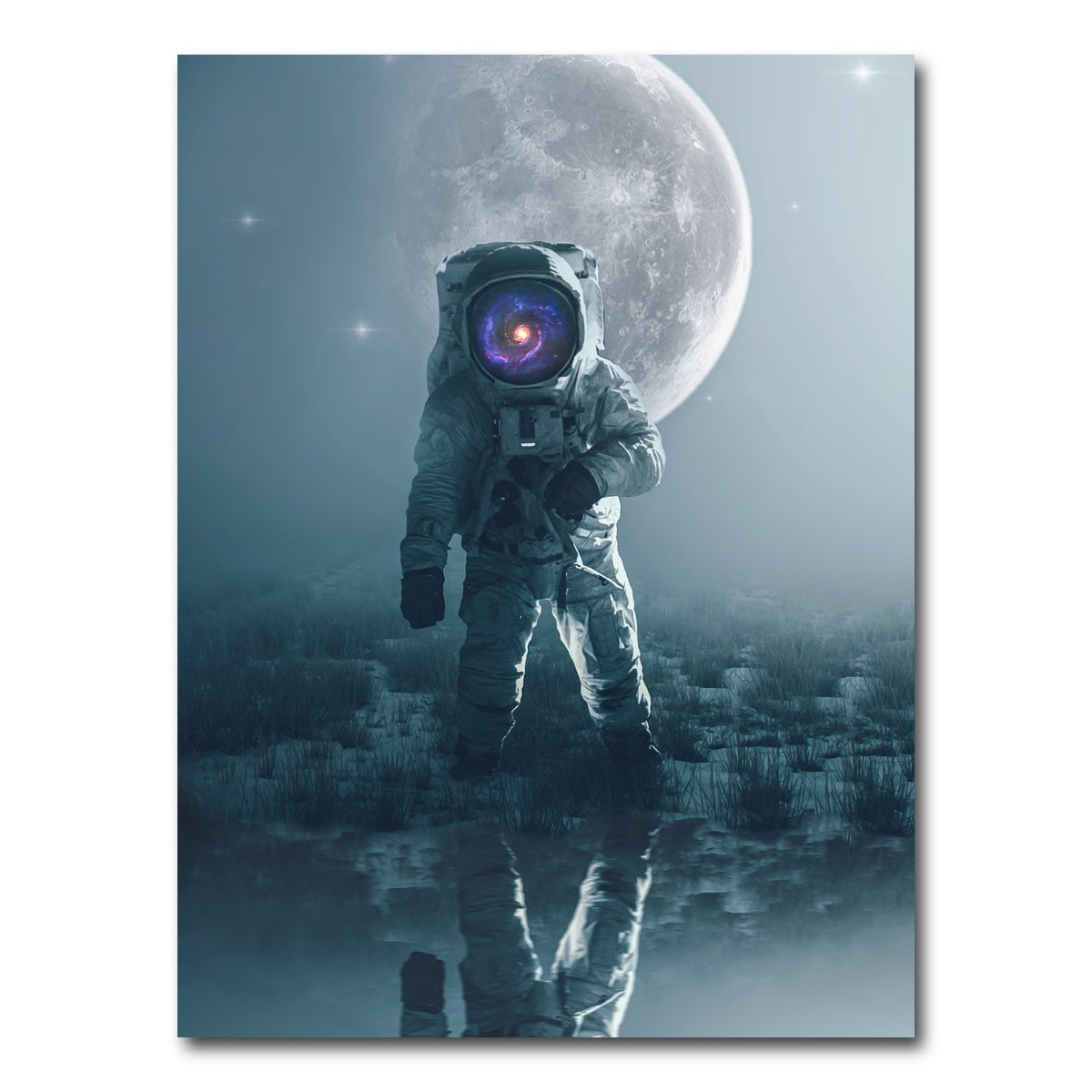 AUTO-MOCKUP WHITE | astronaut alone | 1 Piece | Gallery Wrap Canvas | group=3x4