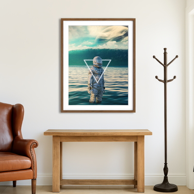 AUTO-MOCKUP ROOM | Astronaut In Water Wall Art