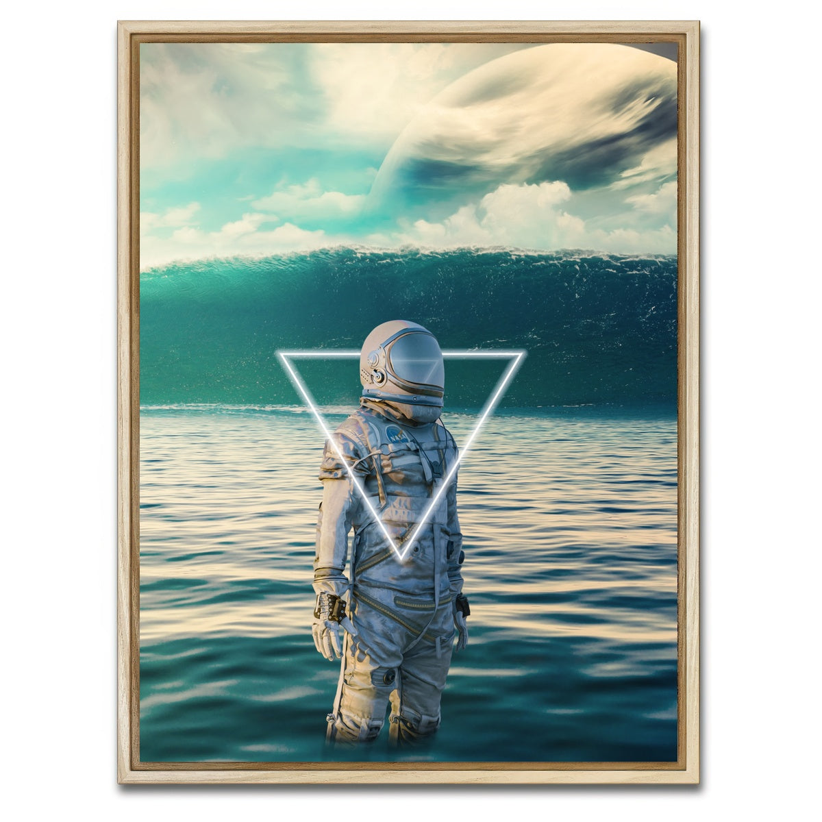 AUTO-MOCKUP WHITE | astronaut in water | 1 Piece | Natural Framed Canvas | group=3x4