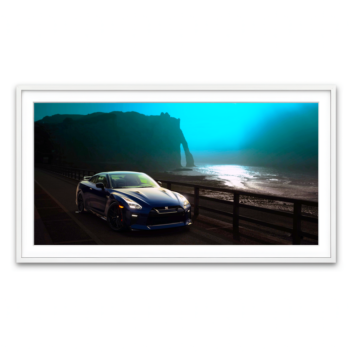 Framed Print 2x1 White