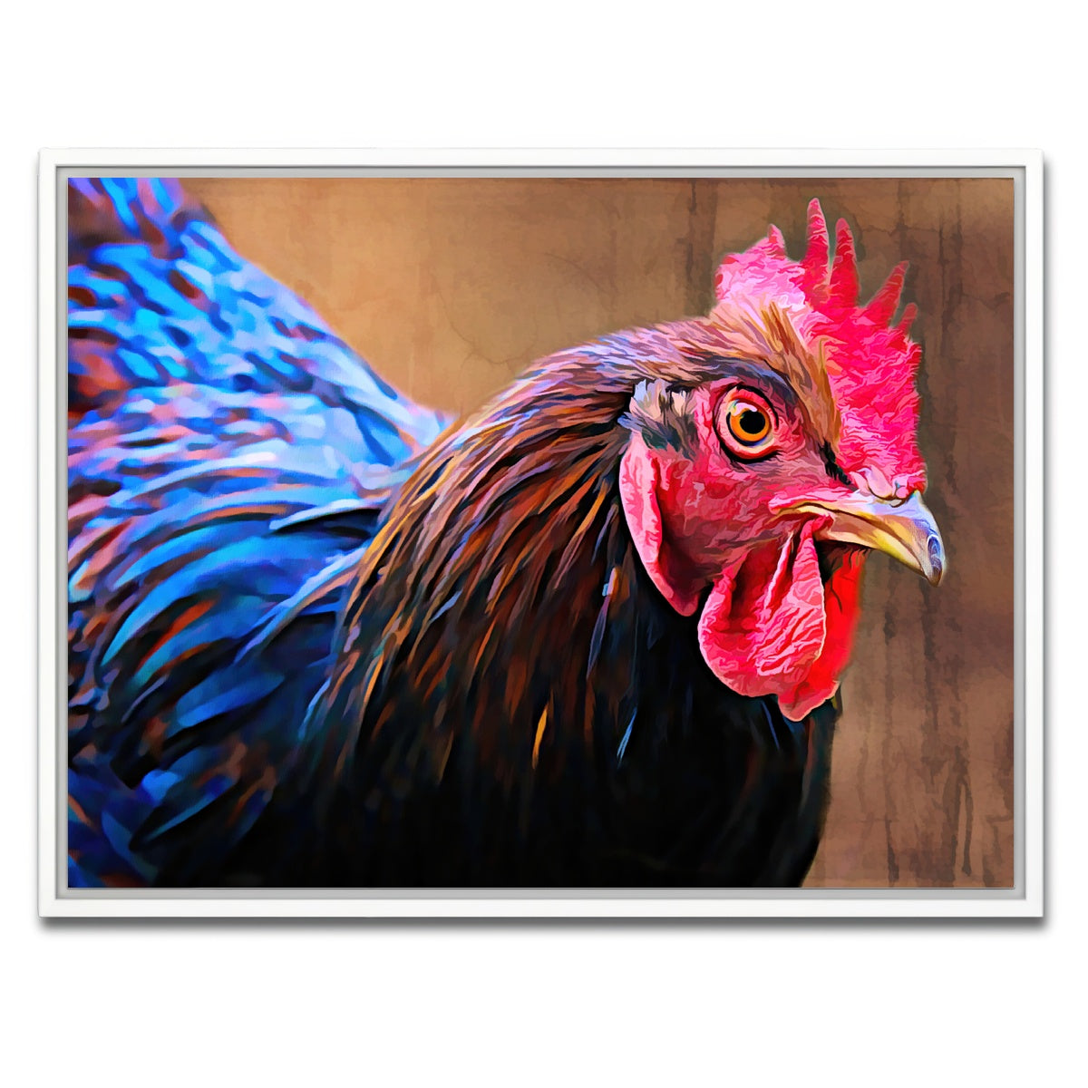 AUTO-MOCKUP WHITE | australorp chicken | 1 Piece | White Framed Canvas | group=4x3