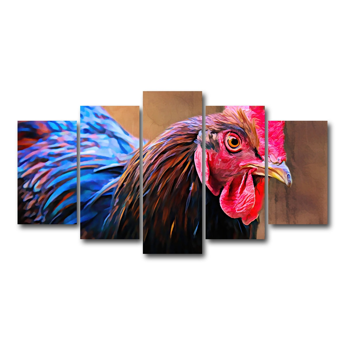 AUTO-MOCKUP WHITE | australorp chicken | 5 Piece | Gallery Wrap Canvas | group=5_normal