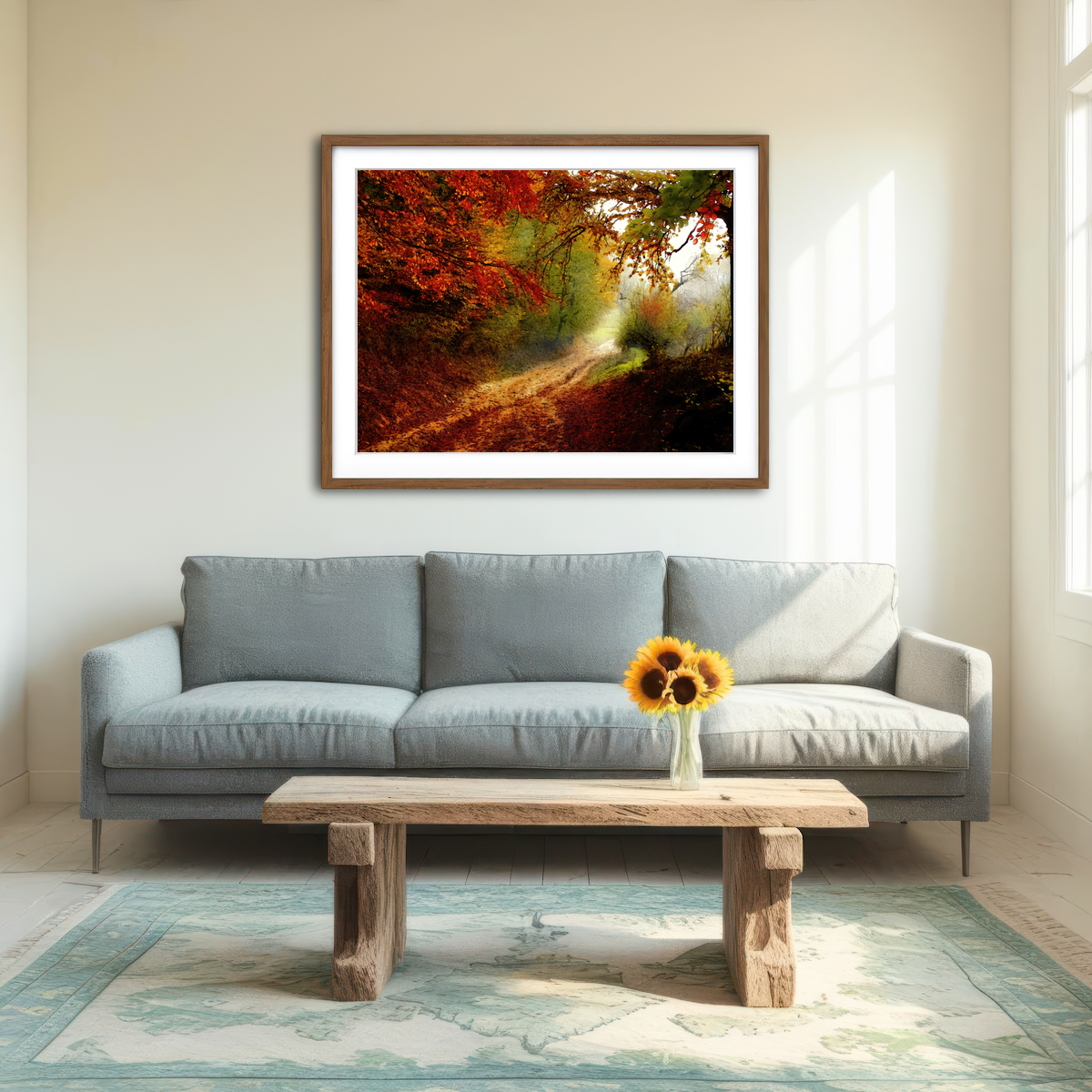 AUTO-MOCKUP ROOM | Autumn Forest Edge Wall Art