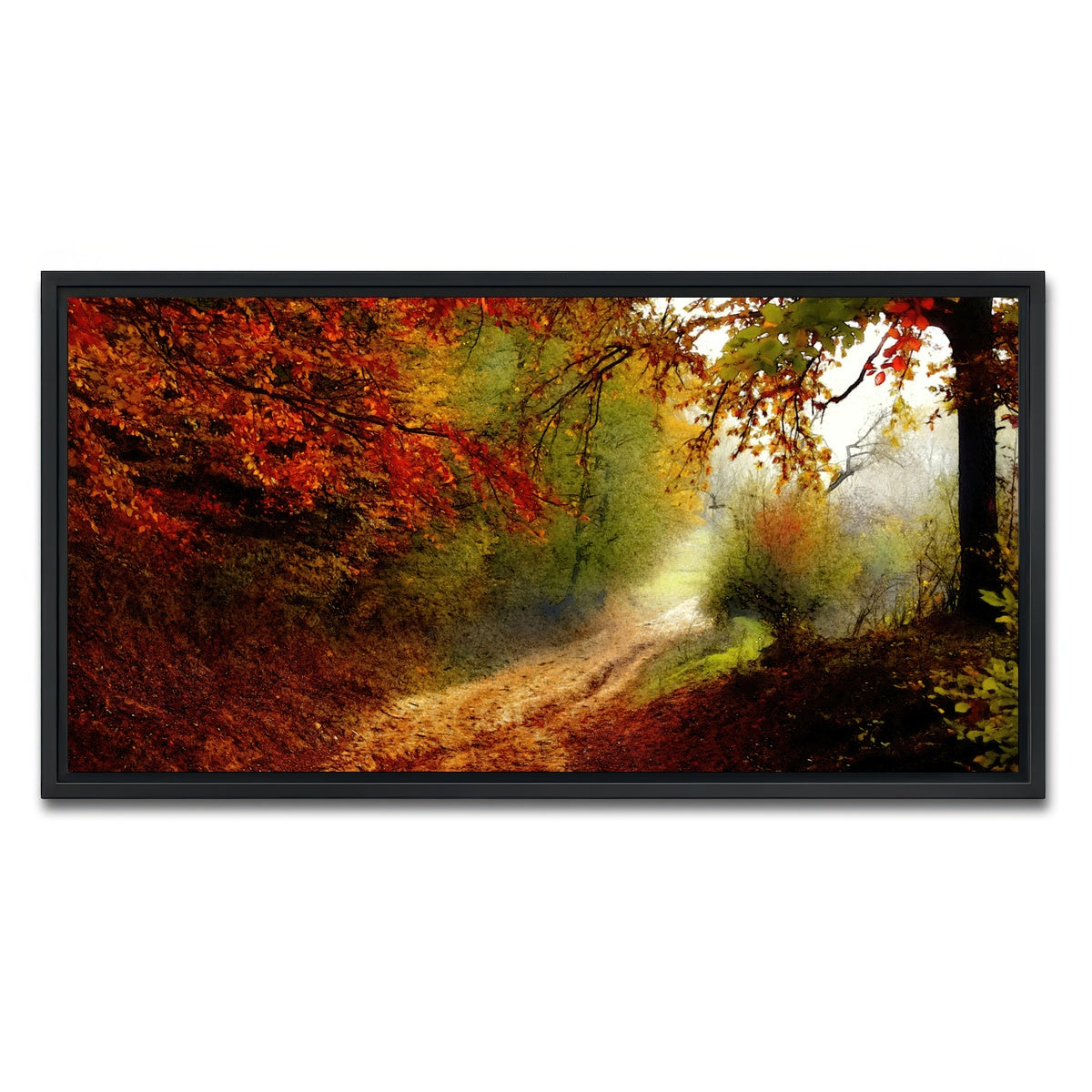 AUTO-MOCKUP WHITE | autumn forest edge | 1 Piece | Black Framed Canvas | group=2x1
