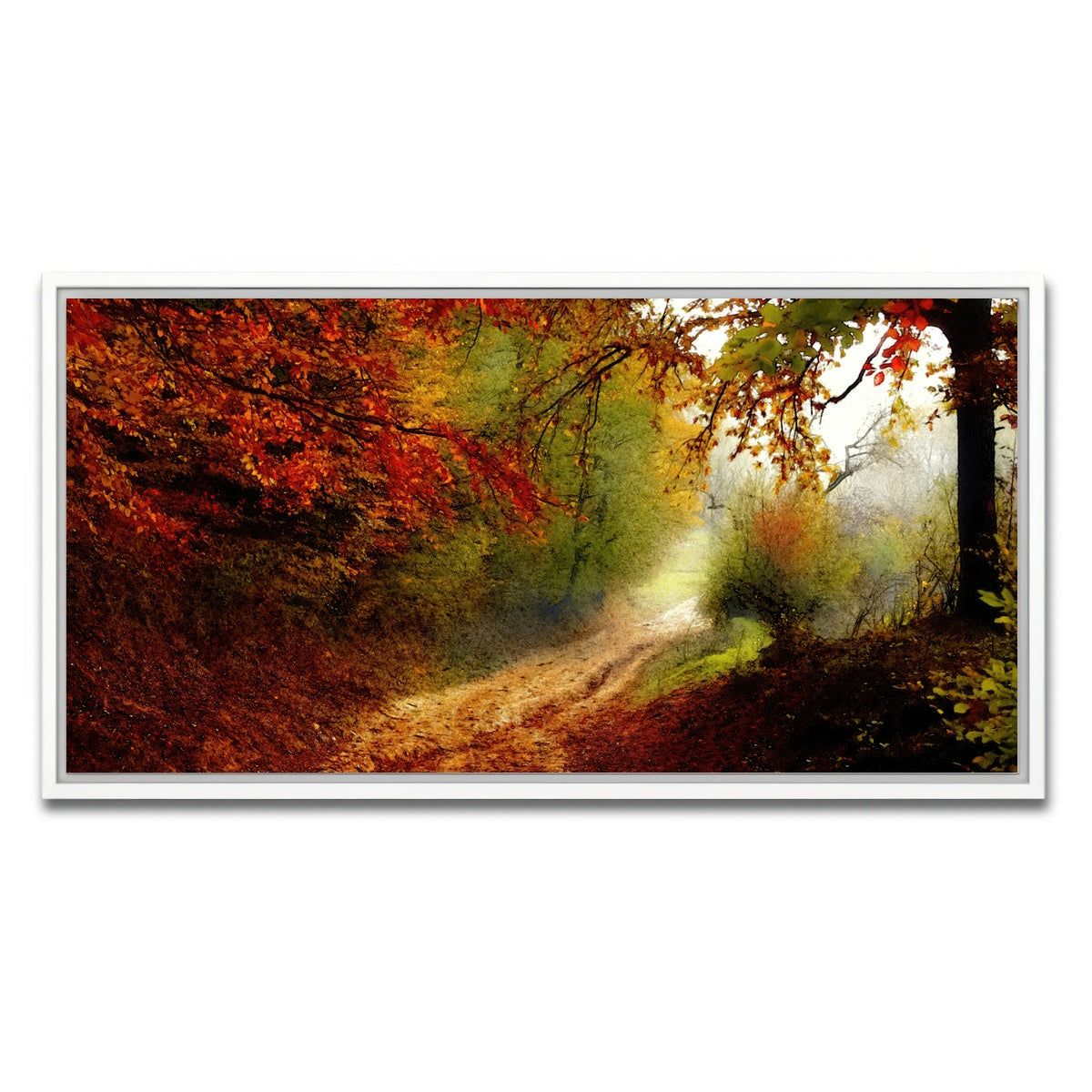 AUTO-MOCKUP WHITE | autumn forest edge | 1 Piece | White Framed Canvas | group=2x1
