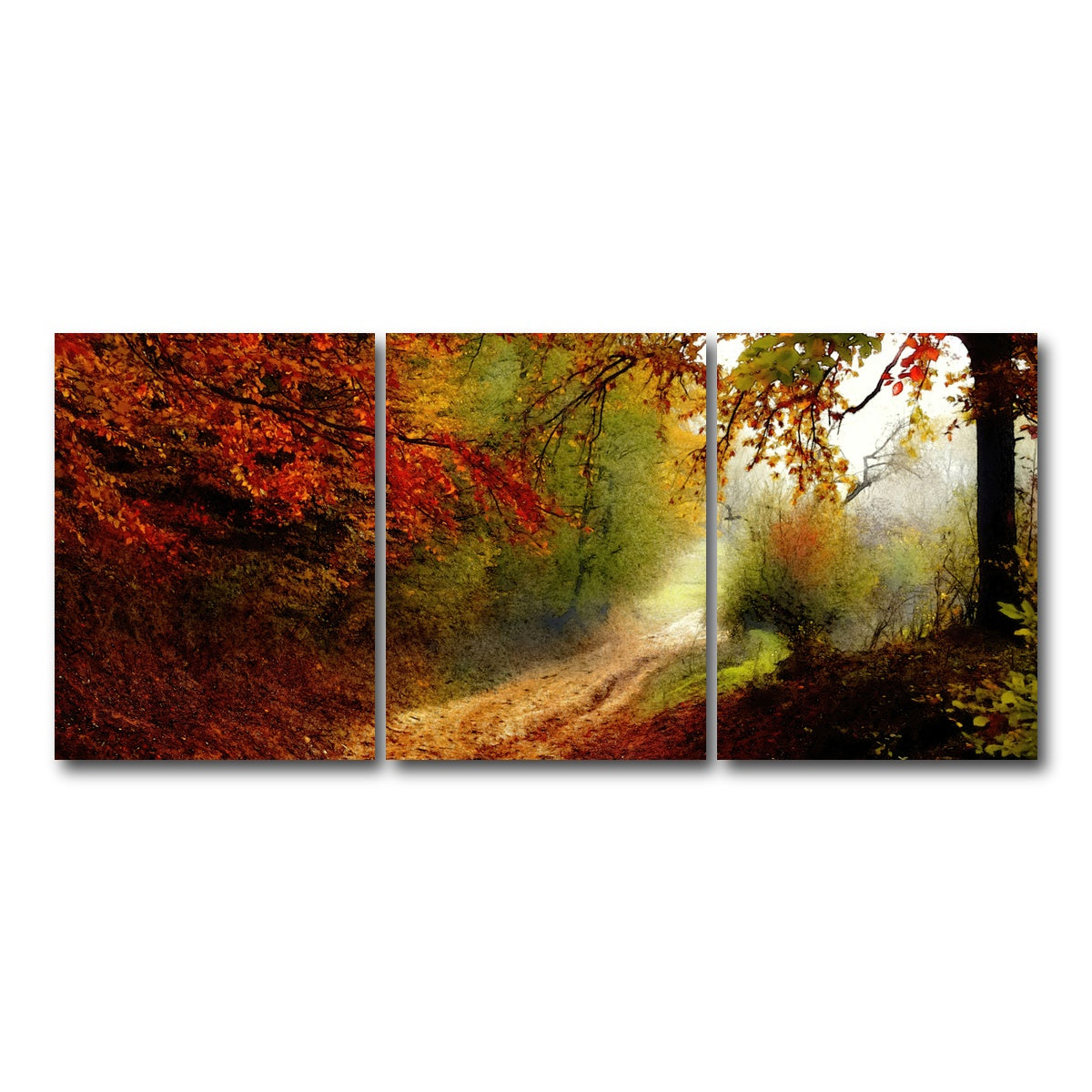 AUTO-MOCKUP WHITE | autumn forest edge | 3 Piece | Gallery Wrap Canvas | group=18x24