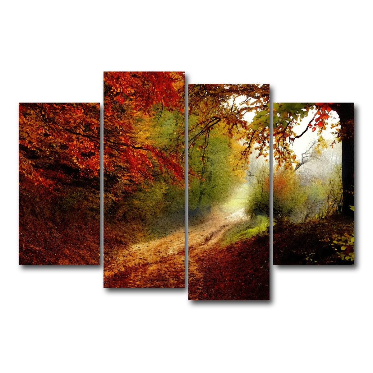 AUTO-MOCKUP WHITE | autumn forest edge | 4 Piece | Gallery Wrap Canvas | group=4_short
