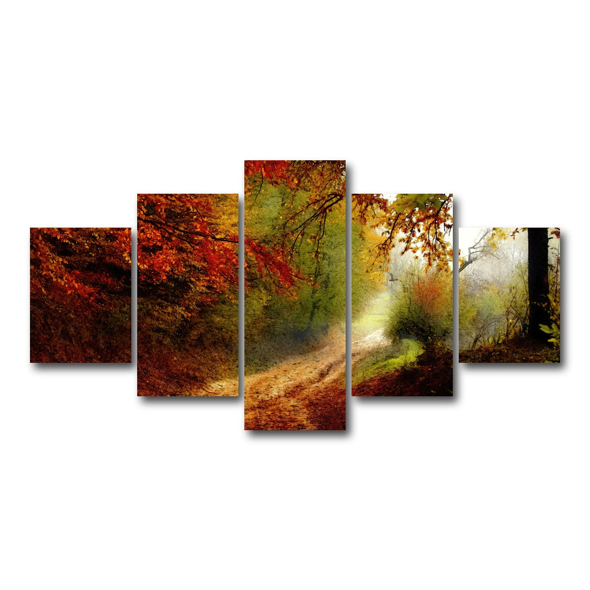 AUTO-MOCKUP WHITE | autumn forest edge | 5 Piece | Gallery Wrap Canvas | group=5_short
