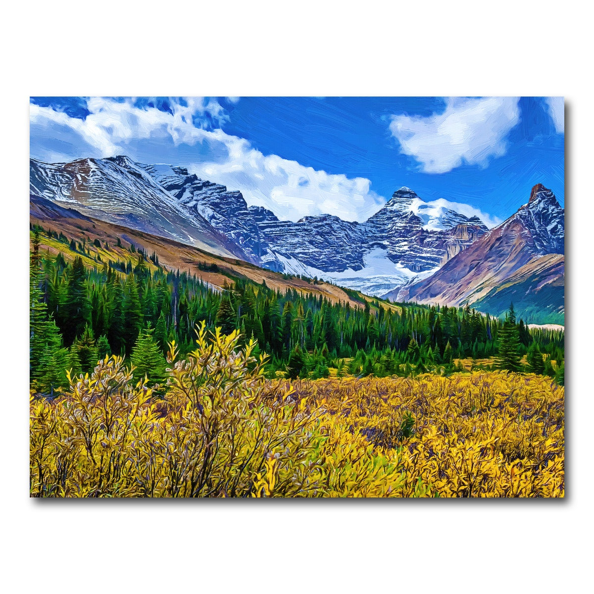 AUTO-MOCKUP WHITE | autumn mountains | 1 Piece | Gallery Wrap Canvas | group=4x3