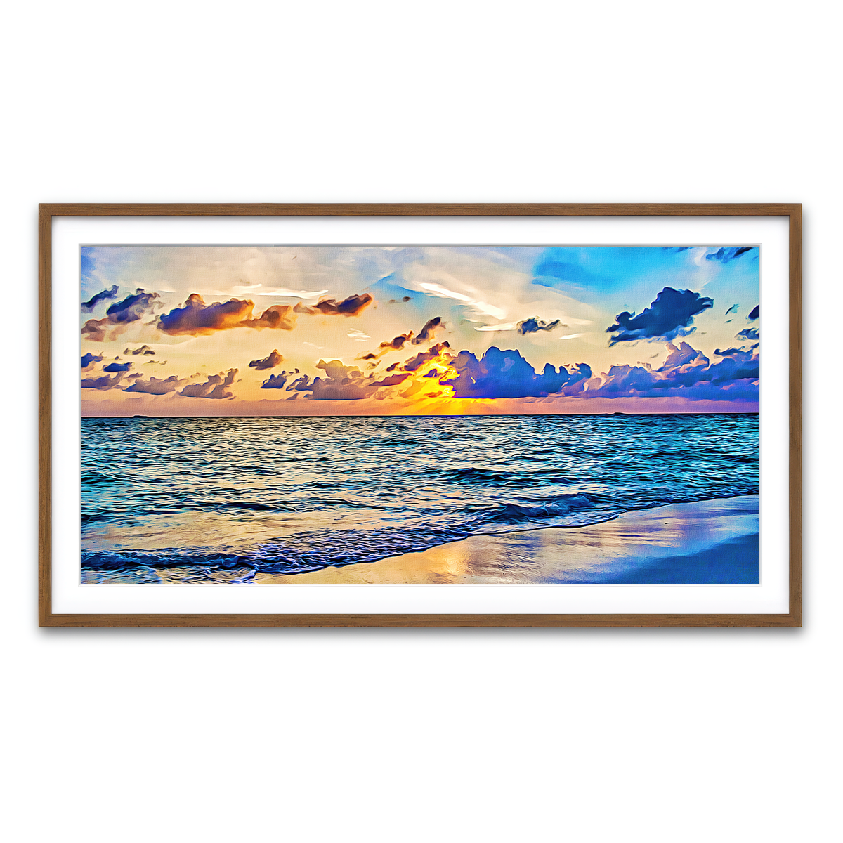 Framed Print 2x1 Walnut