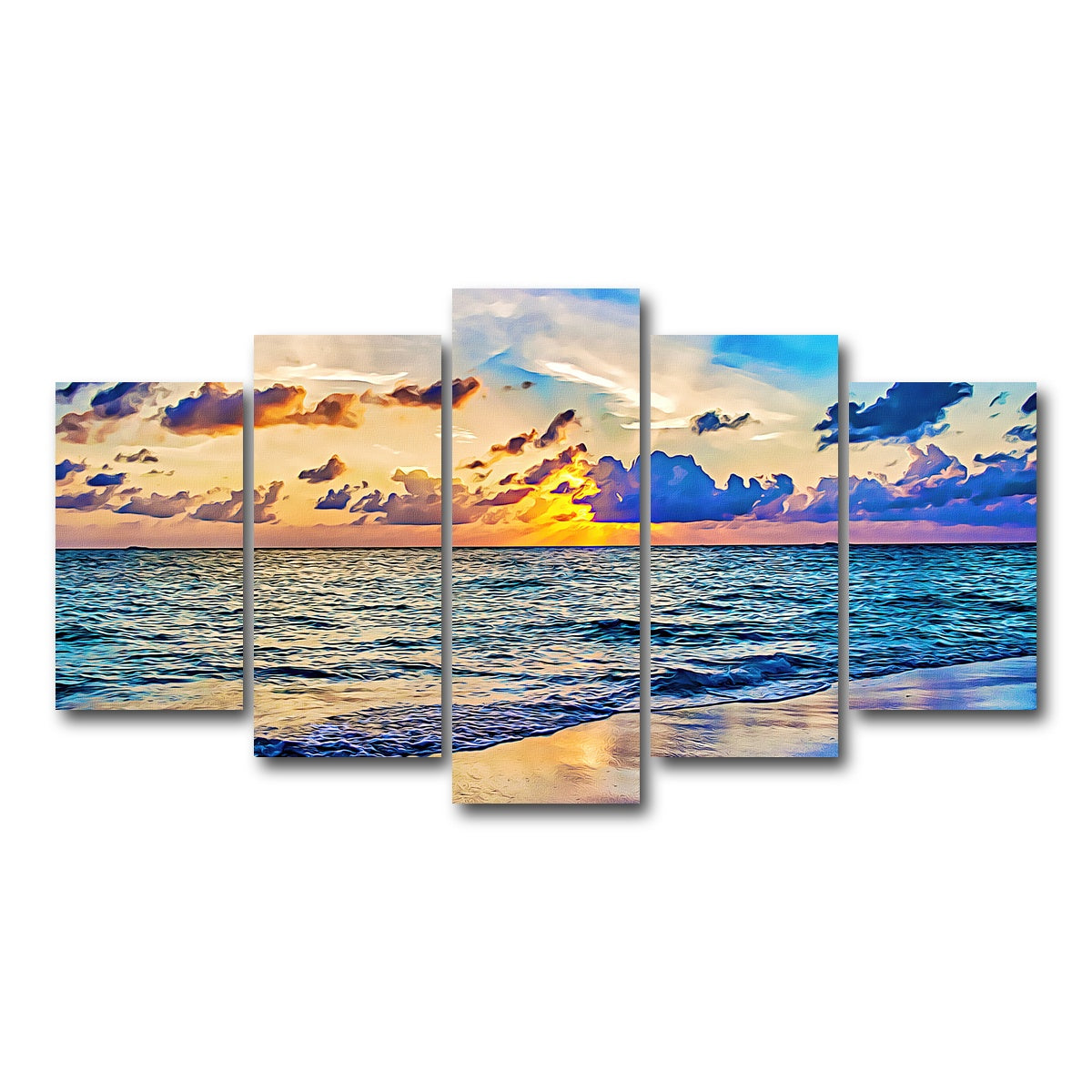 AUTO-MOCKUP WHITE | azure sunset | 5 Piece | Gallery Wrap Canvas | group=5_normal