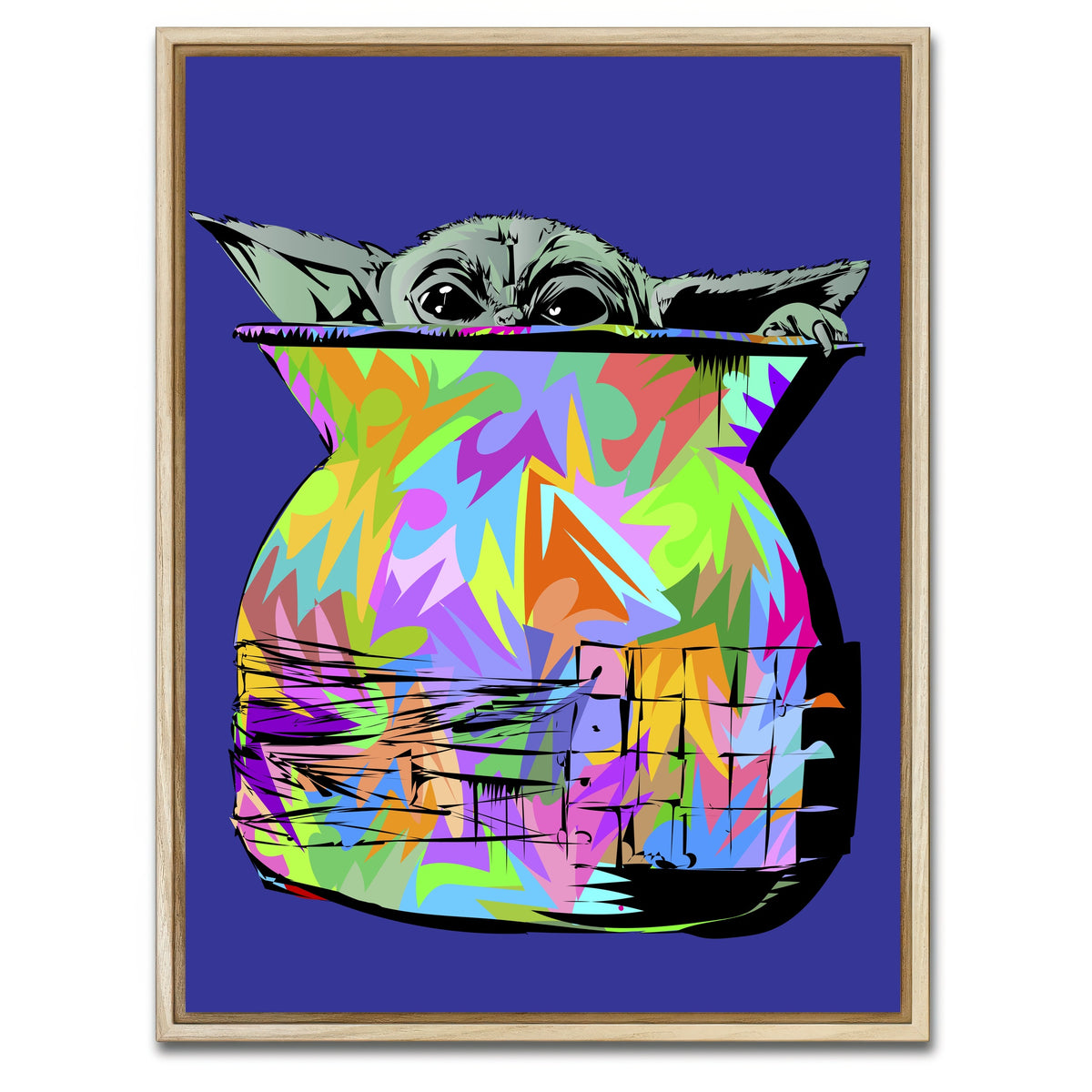 AUTO-MOCKUP WHITE | baby yoda | 1 Piece | Natural Framed Canvas | group=3x4