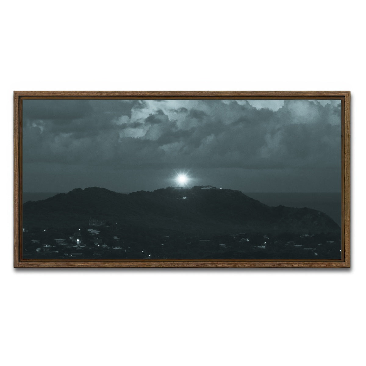 AUTO-MOCKUP WHITE | bangalow | 1 Piece | Walnut Framed Canvas | group=2x1