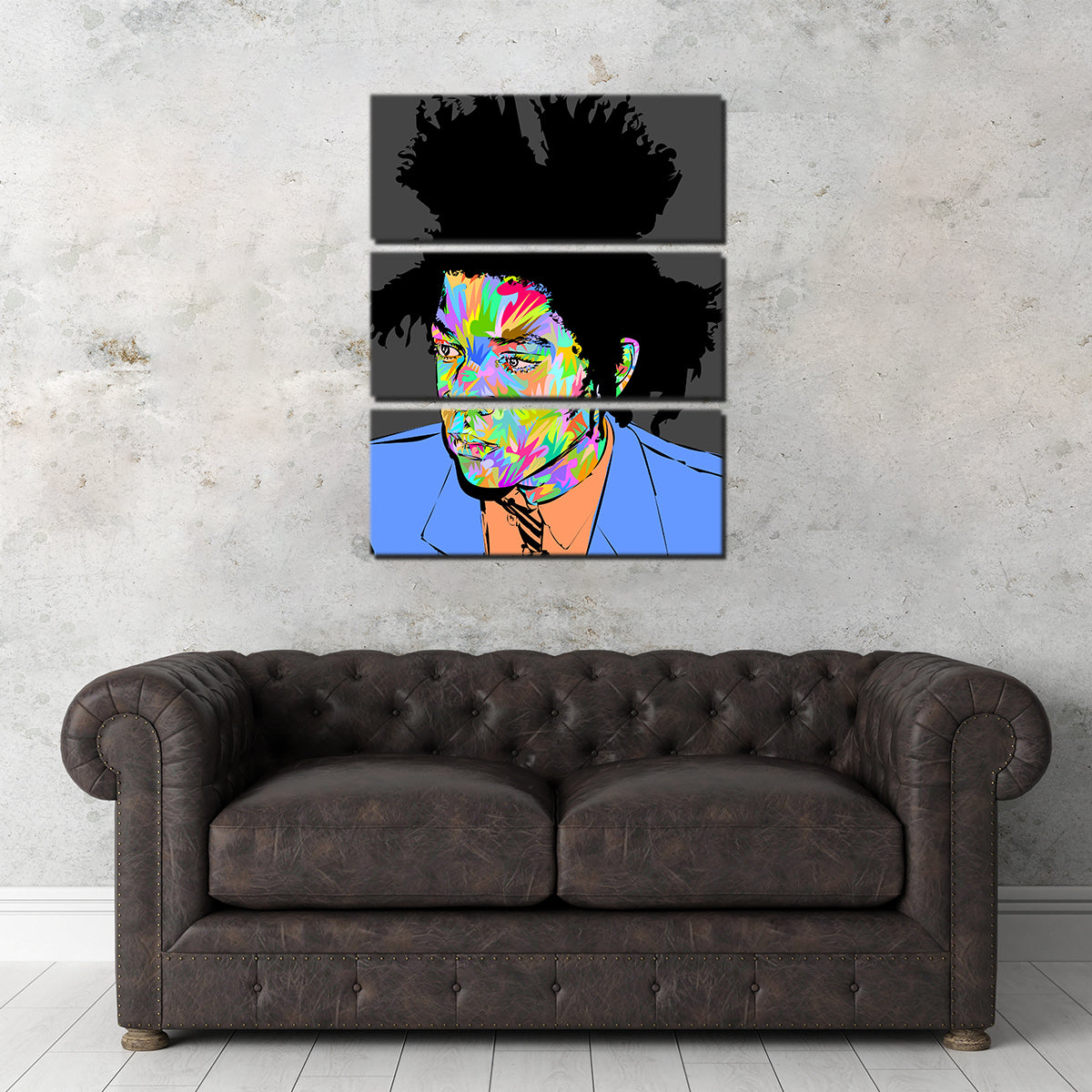 Basquiat in Blue Wall Art