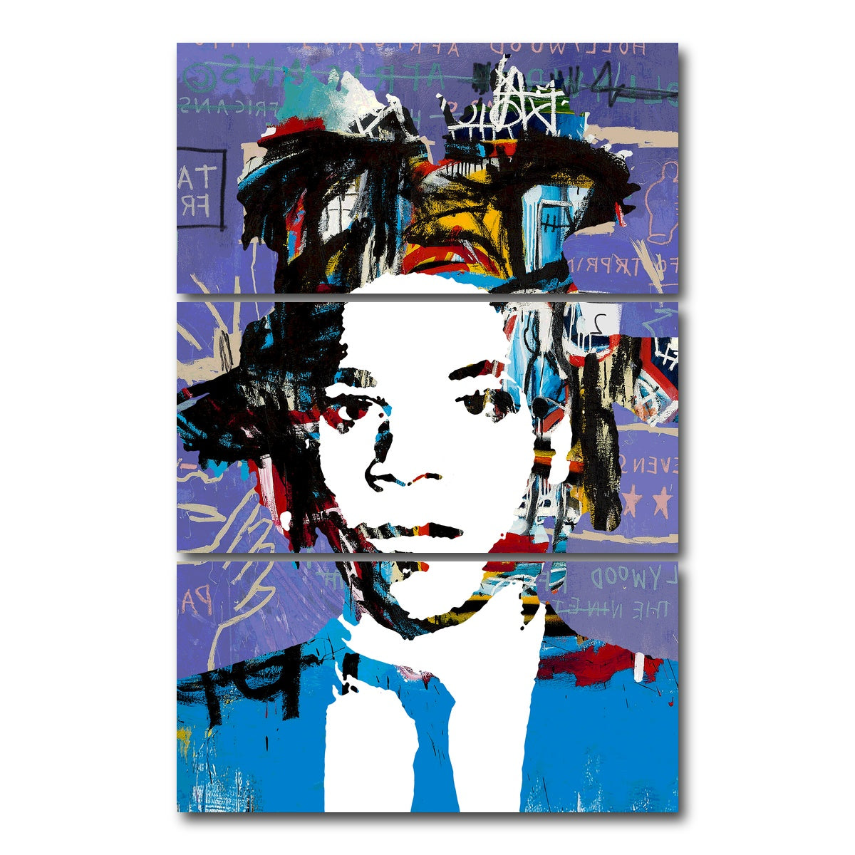 AUTO-MOCKUP WHITE | basquiat | 3 Piece | Gallery Wrap Canvas | group=12x24_stacked